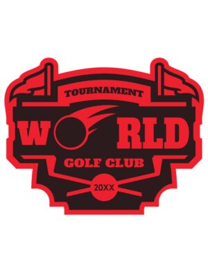 World Tournament Golf club logo template