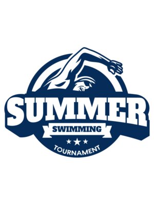 Summer Swimming Tournament logo template