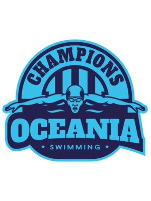 Oceania Champions Swimming logo template