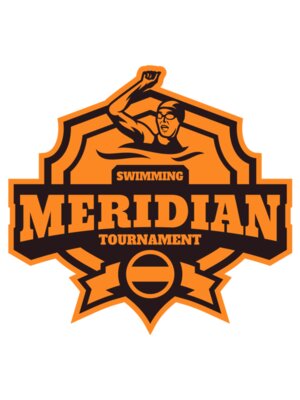 Meridian Tournament Swimming logo template